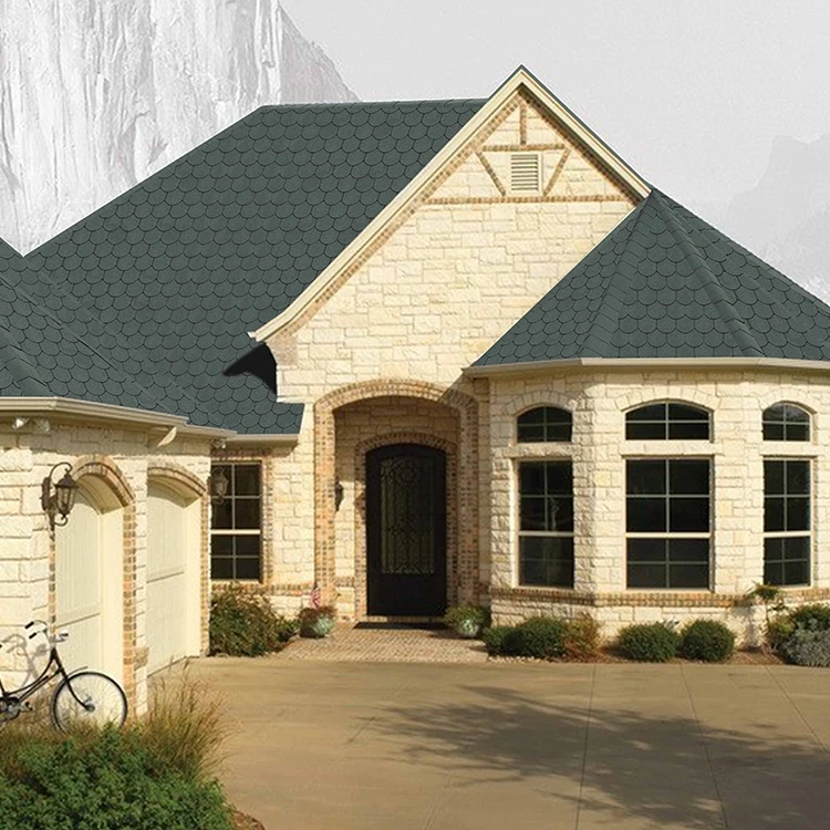 High quality venezuela heat resistant light grey asphalt  shingle fish scale bitumen roof tiles guatemala shingles