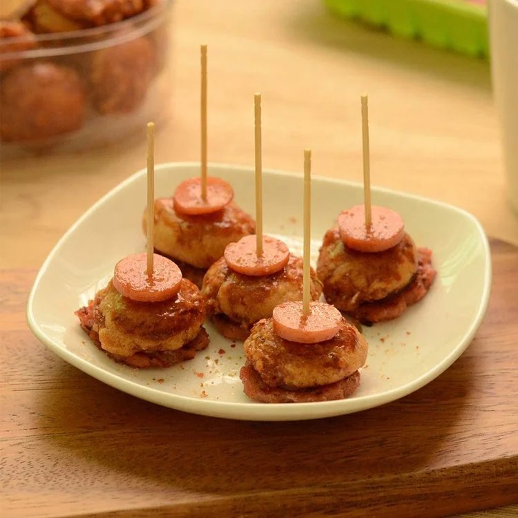 Personalized Disposable Carved Toothpick Wood Individual Packing Birch Wooden Toothpick