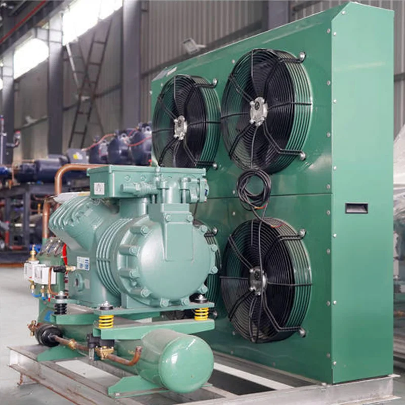 12HP Semi-Hermetic Condensing Unit Power Refrigeration Compressor Automatic R410A Freezer Cold Storage Room Freezer