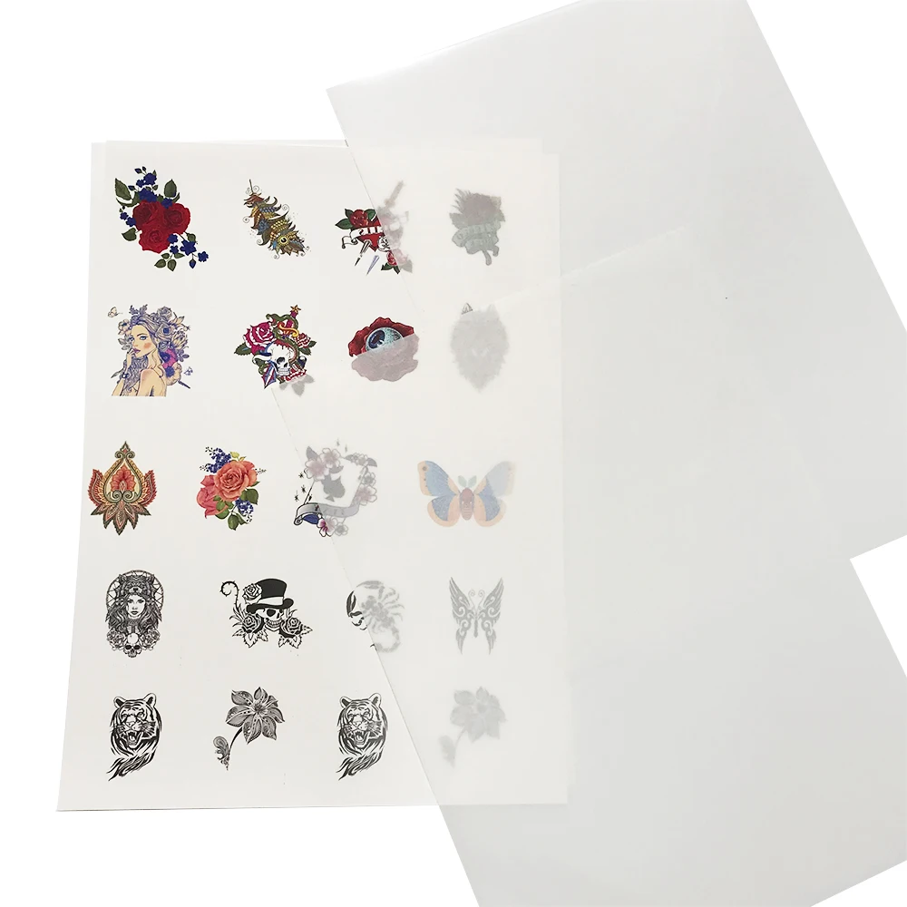YESION Inkjet Printable Waterproof Water Transfer Temporary Tattoo Paper A4 sets (A+B per set)for DIY tattoo body art