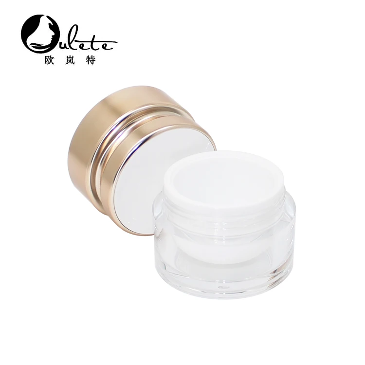 hot sale plastic acrylic cosmetic rose gold cream jar