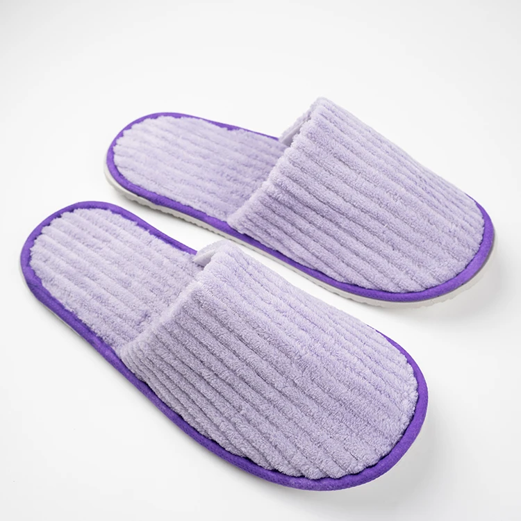 Comfortable disposable cotton terry bedroom slippers hotel for women comfort cheap hotel slipper