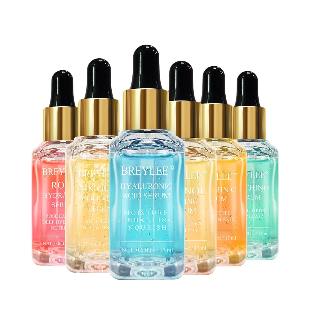 Лидер продаж, Органическая Сыворотка для лица BREYLEE, отбеливающая антивозрастная Сыворотка для лица против морщин