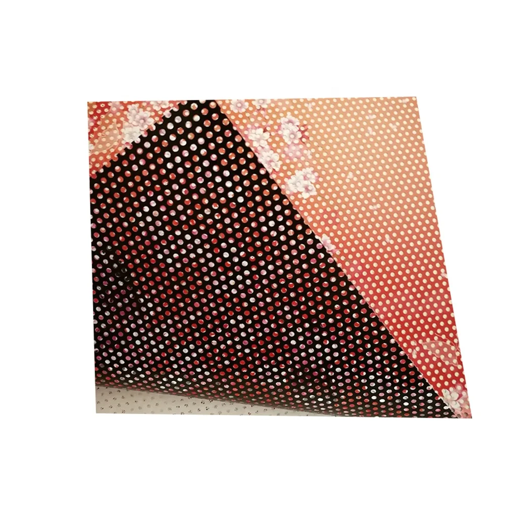 One way vision perforated  Outside glass vinyl printing Hole sticker paper