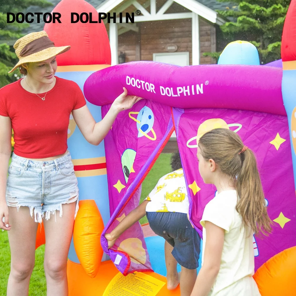 Doctor Dolphin nylon custom best design wholesale bounce house commercial inflatable