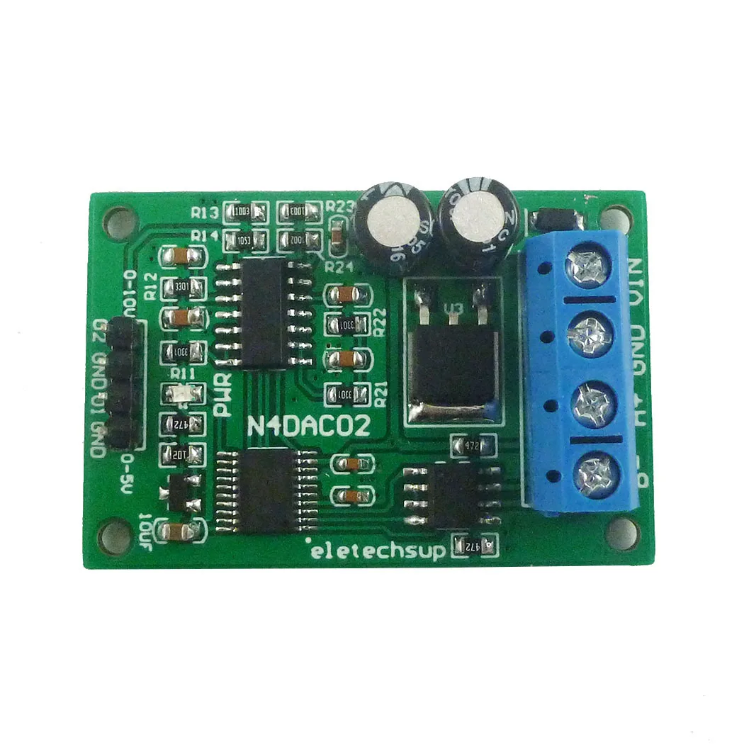 N4DAC02 DC 12V 2CH DAC модуль 0-5V 0-10V PWM к напряжению аналоговый преобразователь RS485 Modbus