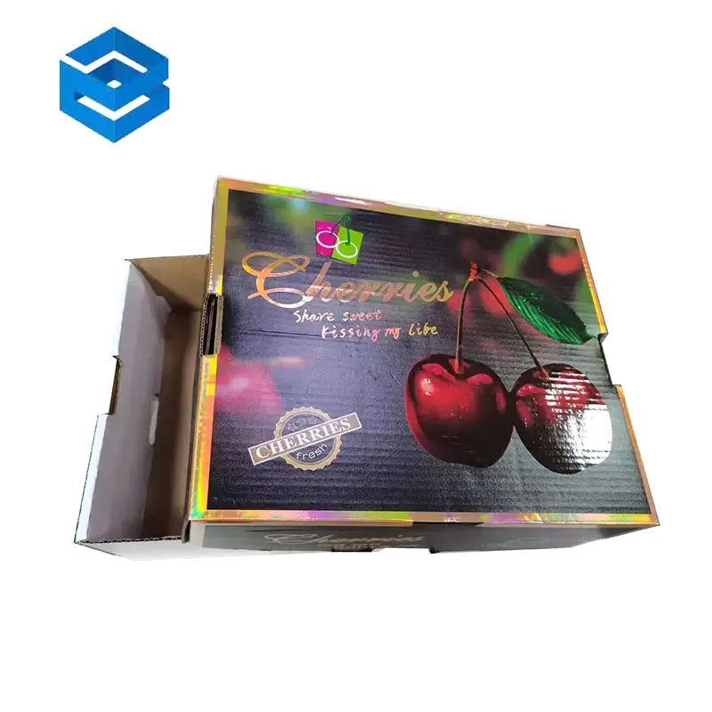 Custom Printed Cardboard Banana Packaging Empty Fresh Christmas Fruit Gift Box