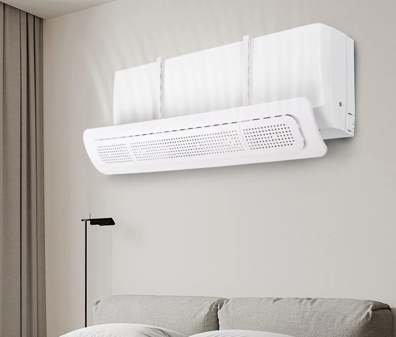 New wall-mounted folding white air conditioner deflector air conditioner windshield adjustable air conditioner cover