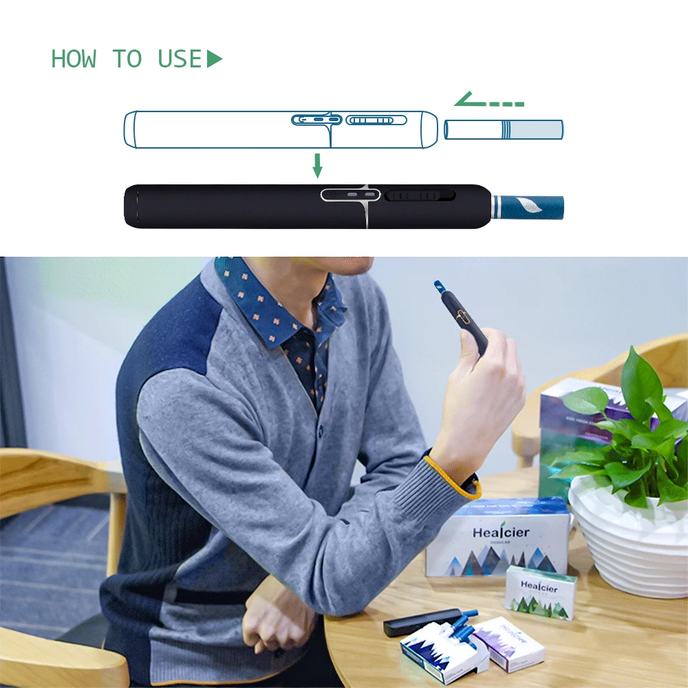 
Hot selling Free gift SKSHealcier heated not burn products patent botanical extracts heat alternatives heatstick 