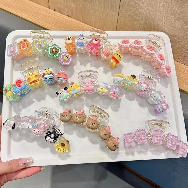 Fashion Acetate Hair Accessories Wholesale Hair Clip Simple Cartoon Women Back of Head Grab Clip Horsetail Shark Clip