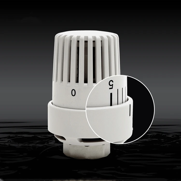 Doz White Towel Radiator Valve Thermostatic Radiator Valve TRV head for home