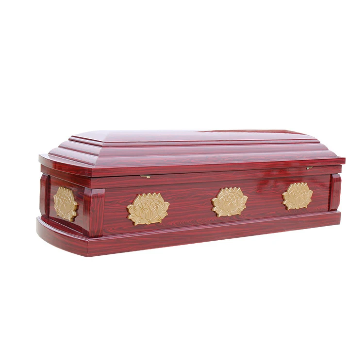 Good quality factory manufacturer funeral supplies wooden American style casket coffin