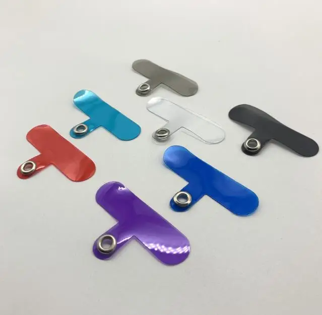 Transparent Mobile Phone Lanyard Strap Patch Card Matte Clear Replacement Fixed Card With Lanyard Hole Tether Tab