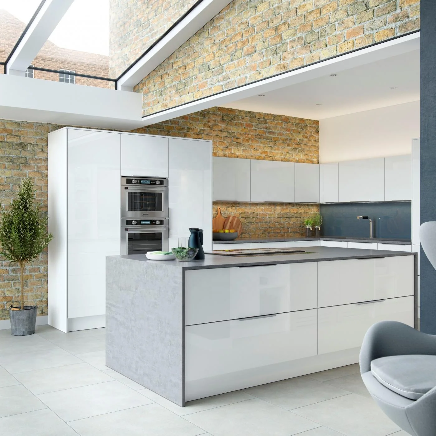 melamine  wholesale high gloss italy  design  kitchen cabinet  PET kitchen cabinet made in china