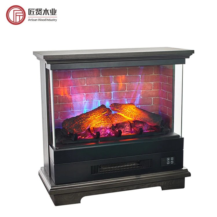 1400w Overheat Protection Control Heater 7 Flame Patterns Freestanding Electric Fireplace with Mantel