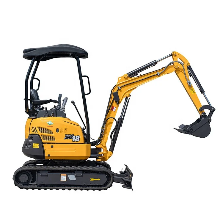 New Hydraulic Mini Digging Machine With Rubber Track Chinese Rhinoceros Mini Excavator XN18S