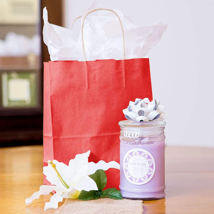 Customized printed logo low price simple style recycle bags paper kraft