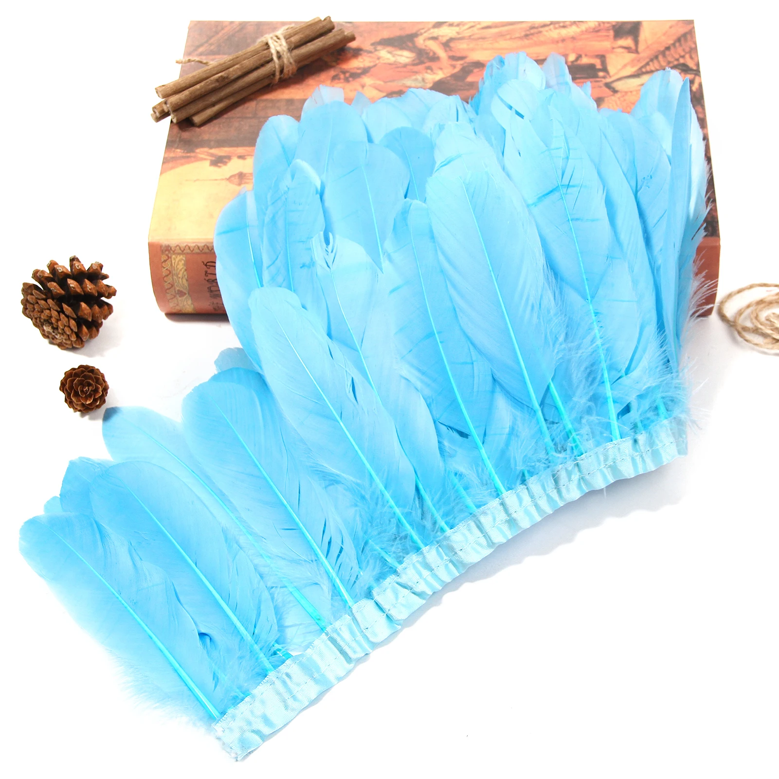 In Stock Hot Sale Natural 6-8 inch Carnival Clothing Decoration  Goose Pallet Trim Multiple Colors Available