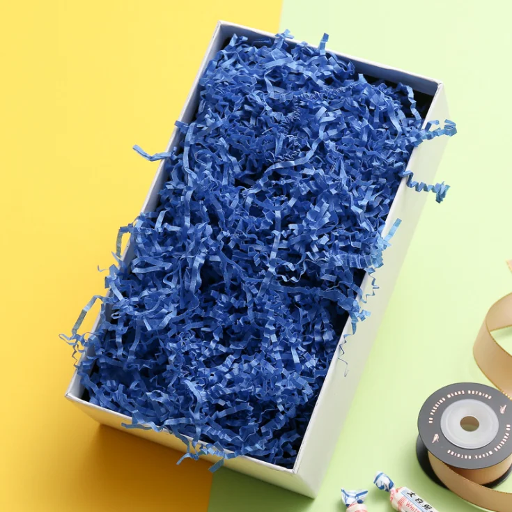 Gift Box Filled with Shredded Paper Towel Raffia Woven Packaging Ropes for Stylish and Eco-Friendly Presentations