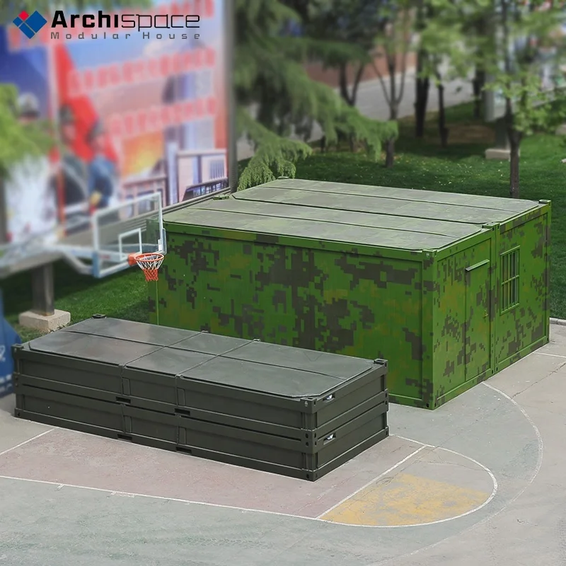
Military camp with luxury modern prefabricated house 