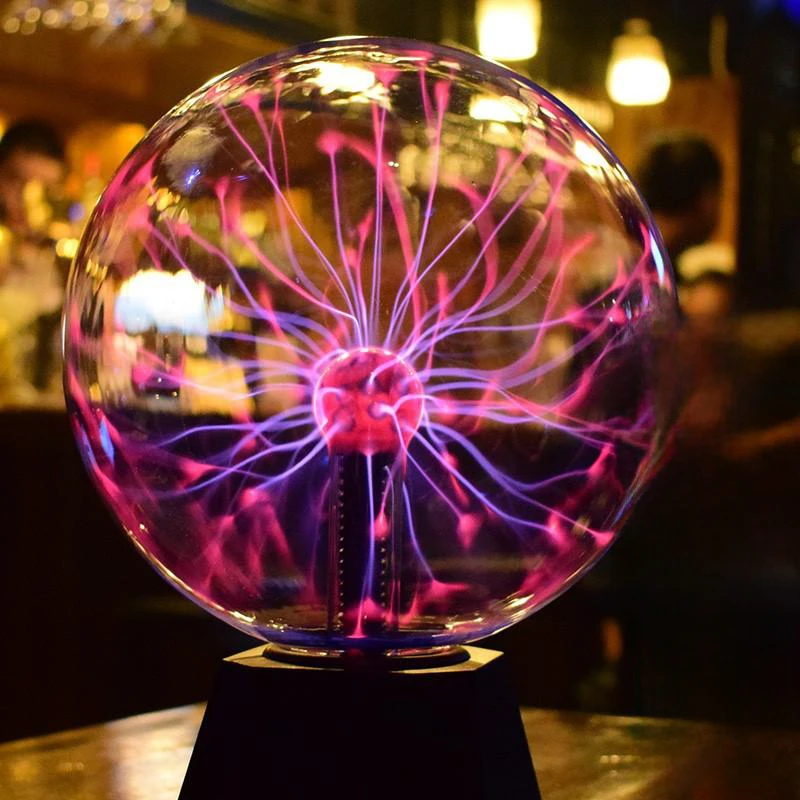 Magic Crystal 5 Inch Novelty LED Night Light Sound Control Magic Crystal Touch-Sensitive Plasma Ball Lamp
