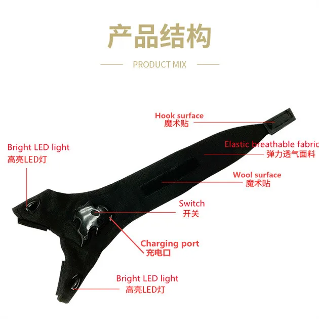 Breathable with light two finger Ice Silk waterproof fishing half finger stall outdoor lighting leb half finger stall wholesale