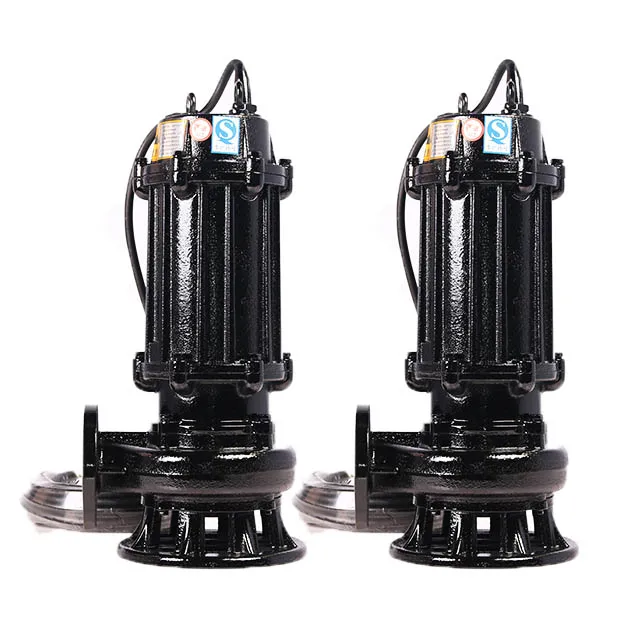 10hp 6 Inch Durable Non Clogging Cut Sanitary Napkin Papers Diapers Electric Cutter Sewage Submersible Pump with Cutter ISO CE