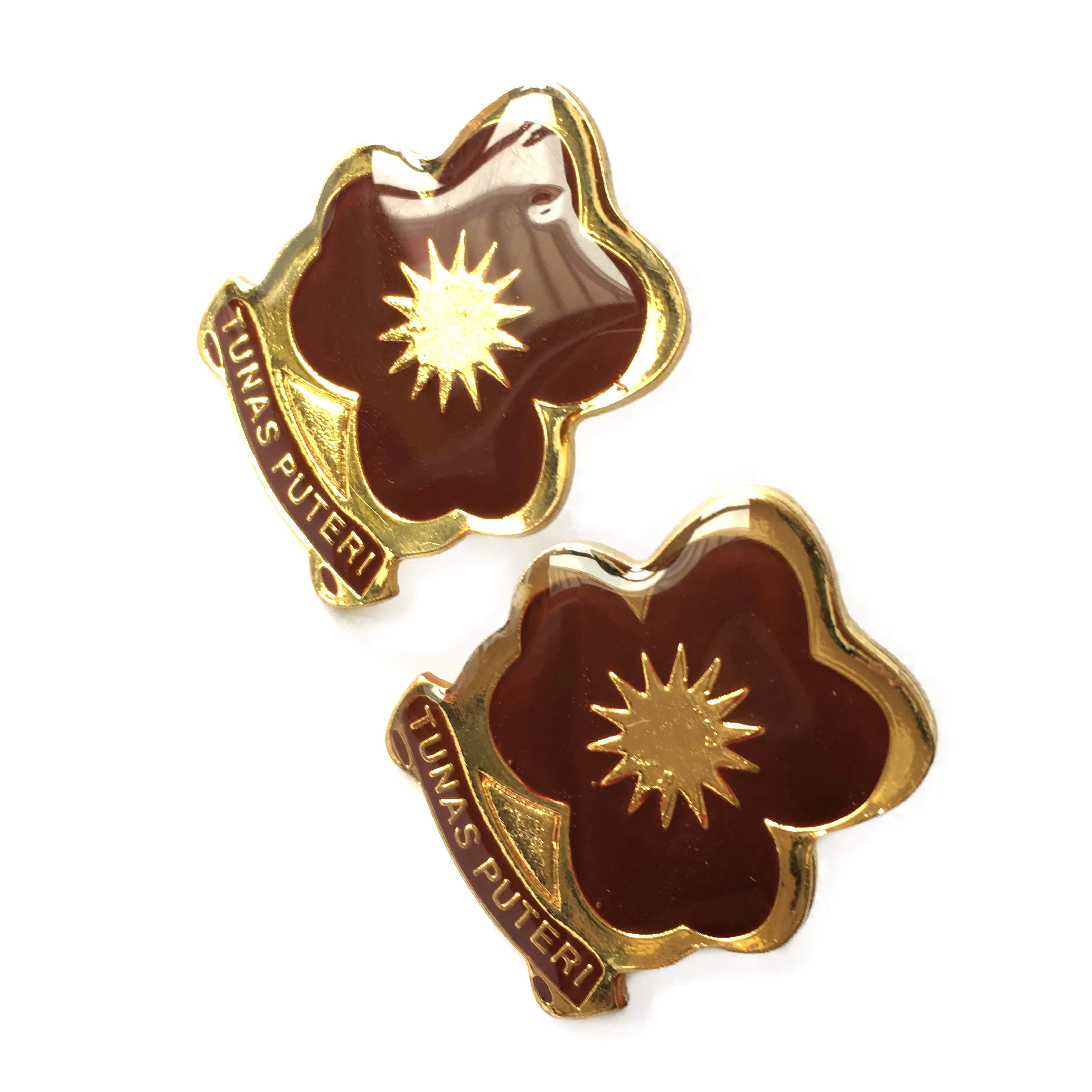 eco friendly Malaysia country shield printed epoxy resin lapel badge pins