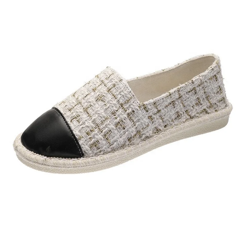 Туфли-лодочки женские с заостренным носком, вязаные, заостренный носок, низкий каблук, Повседневная Удобная обувь на плоской подошве