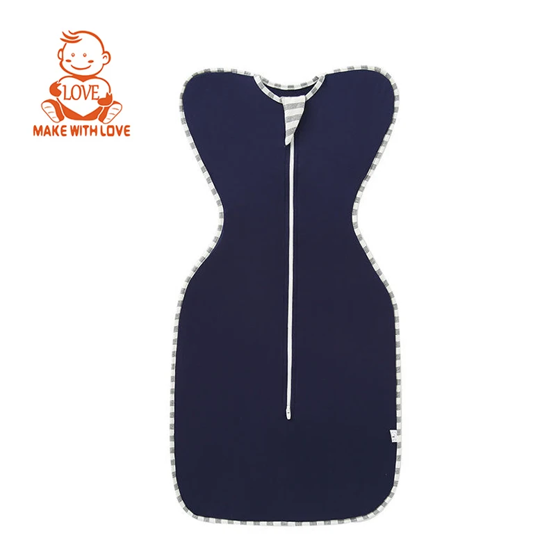 BEIBEIHAPPY Factory Supply Safe Self-Soothing 2.5 Tog Swaddle Blanket Bamboo Sleeping Bag Sleep Sack for 0-9 Months Newborn Baby