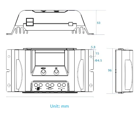 Lumiax 10A 12v mppt charge controller with USB LCD display for home system
