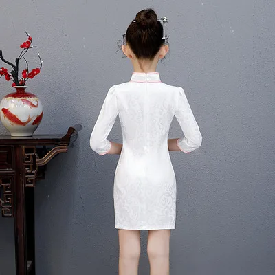 Традиционная одежда Qipao костюм платье для девочек традиционный Ципао Классическая старая мода китайские женщины этнический