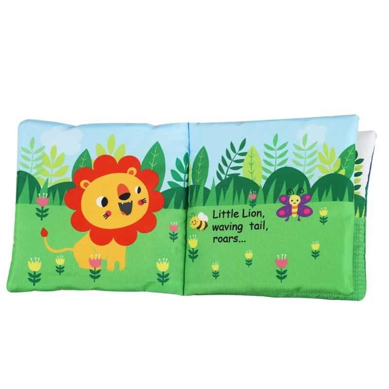 Wholesale Interactive embroidery Educational Activities Baby Quiet Book soft cloth 3D animal Toy Book Engage Your preschool