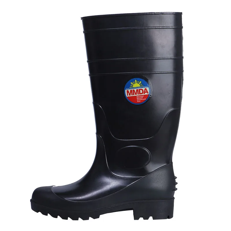 2020 OEM wholesale black cheap safety waterproof pvc work rain boots for men