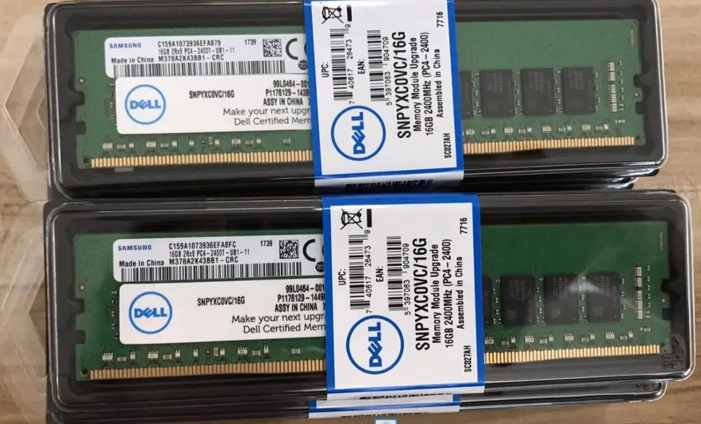 Полностью совместимая Серверная Память DDR4 для настольных компьютеров DELL 16 Гб Ram 2400 МГц