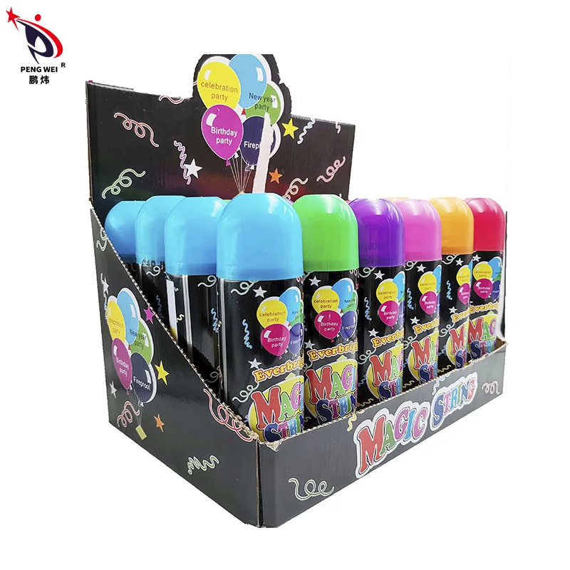 Birthday party crazy silly string non toxic wholesale stage special colorful streamer silly string spray