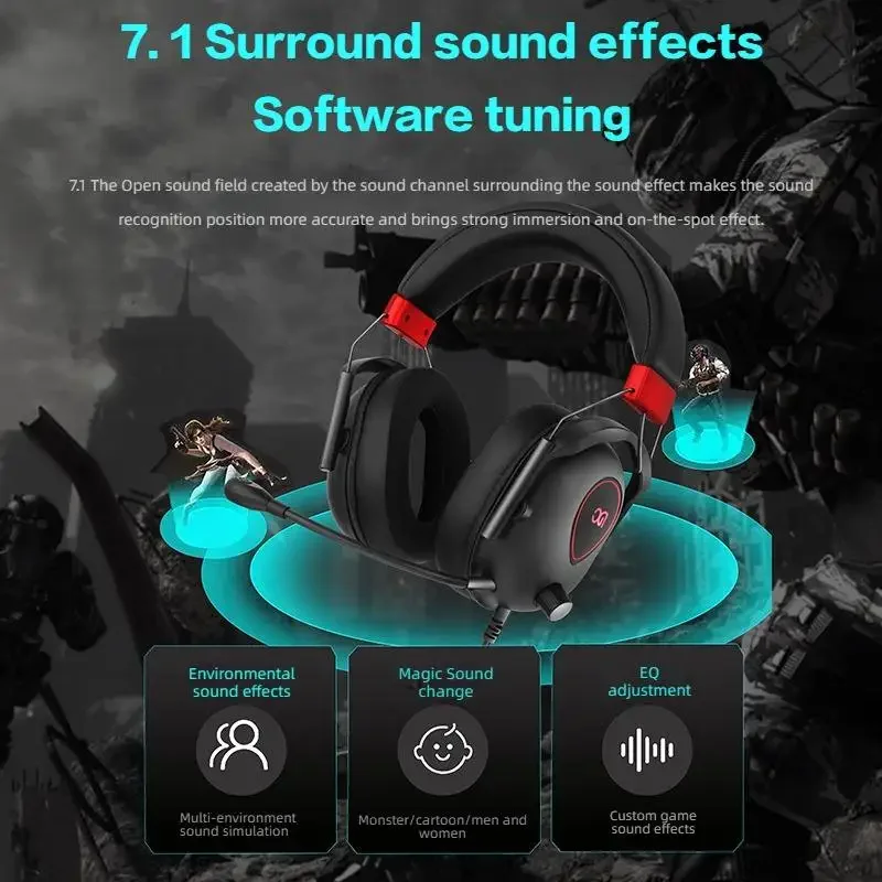 Hottest speaker Gaming Call Headphones Noise-cancelling waterproof lightweight wired headphones mic esports headphones