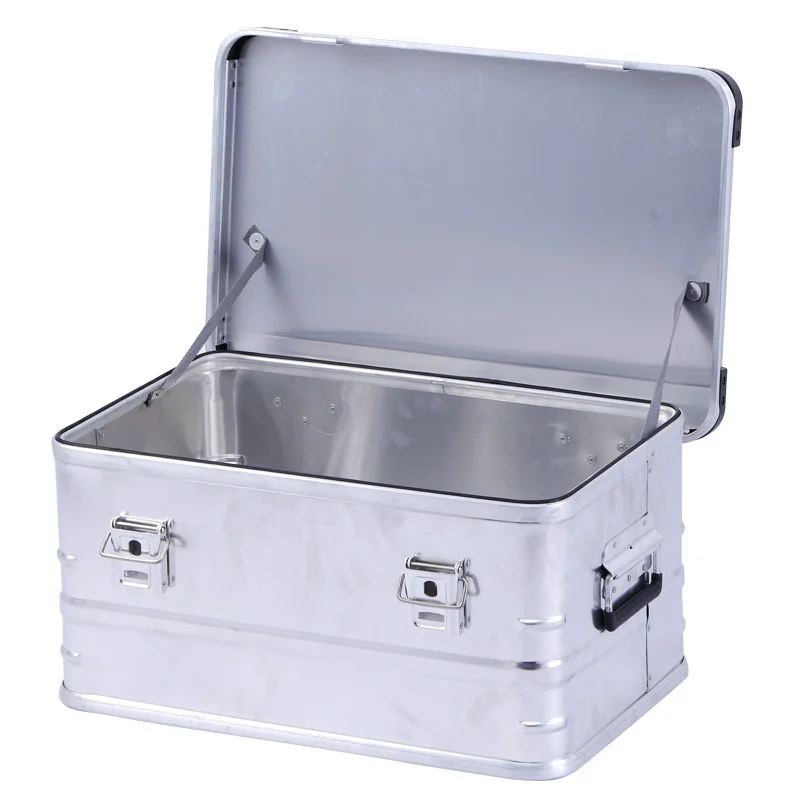 Customized OEM Waterproof large Aluminium Storage box for camping with lock