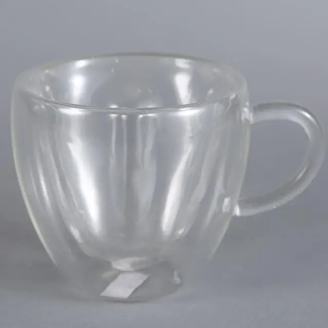 Hot sale Double wall glass cup 250ml Heart Love Shaped Coffee Mug/ Tea Cups Made in China