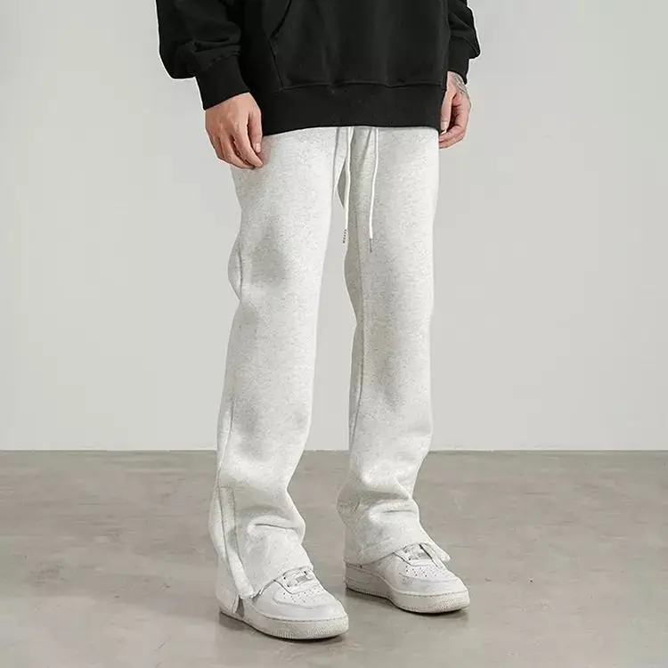 Custom Joggers Sweatpants Men and Women Drawstring Solid Casual Sweat Pants Baggy Track Unisex Puff Print Stacked Pants