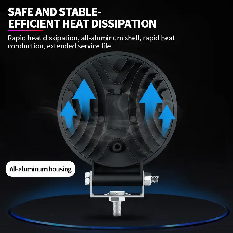 Vcan Auto Accessories 26W Strobe Work Light With Yellow DRL 3030 Chip LED Work Light For Boat Jeep ATV SUV Truck