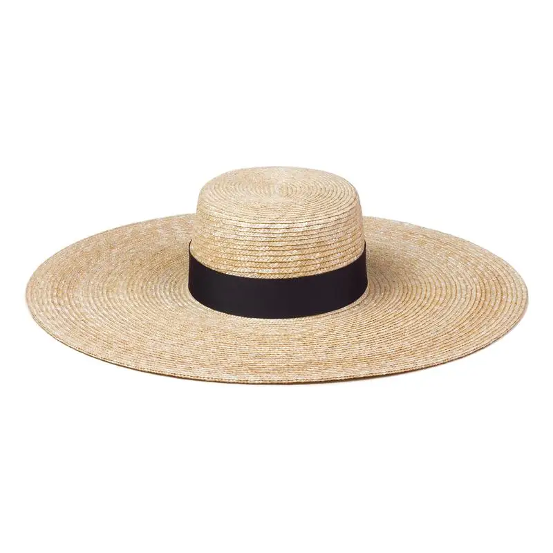 Wholesale New Women Wide Brim Beach Hat Ladies Summer Big Straw Hats UV Protection Sun Hat