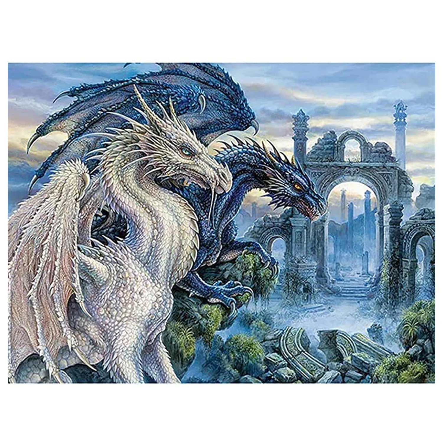 X-017 New design boutique wholesale diamond painting dragon images diy diamond living room wall decoration animal painting