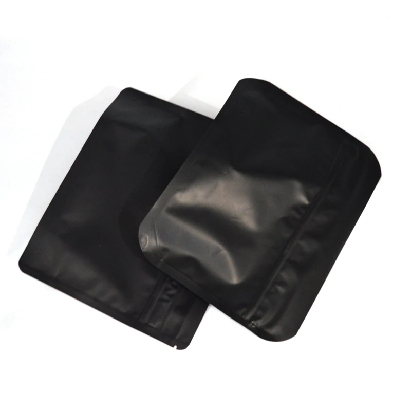 Spot wholesale double zipper blackwhite plastic smell proof child protective plastic packaging polyester film zipper bag
