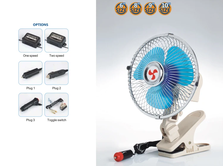 Car ventilation fan 12v 24v dc automotive oscillating cooler portable mini electrical truck car cooling fans