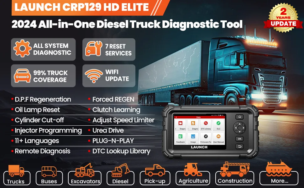 Launch CRP129 HD Heavy Truck Tester scanner car diagnostic tool obd2