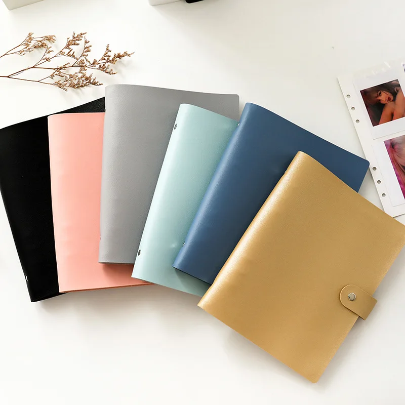 Leather Cover Album Digital Custom Loose-Leaf Self Adhesive Sheets Diy Scrapbook Photo Albums