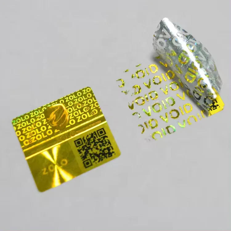 Transparent Tamper Proof Laser Labels Warranty Security Seal Void 3D Hologram Stickers