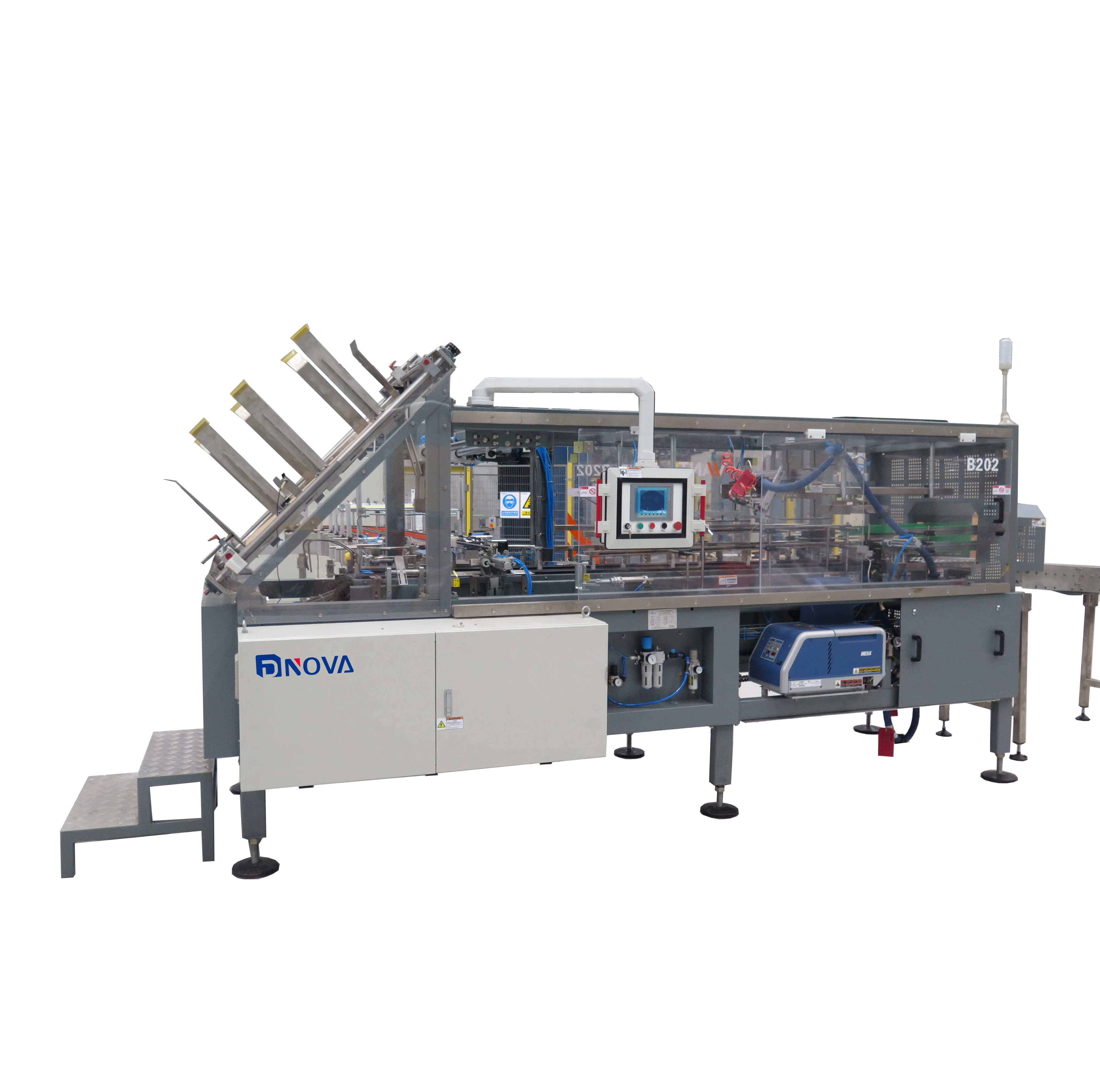 Automatic carton wrapping machine wrapper with nordson hot melt glue machine for cans bottles canned food package