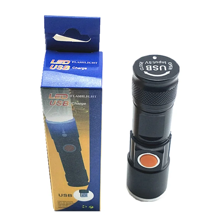 Handheld USB Charge Micro  Linterna de Powerful led Flashlights,Pocket Small Size Mini USB Charging Flashlights